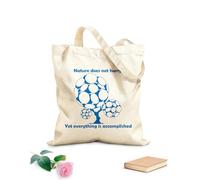 AILOONG Reusable Shopping Tote Bag Tree Natural Inscription Quote Words Wise 340g/m² thick fabric Customizable slogan
