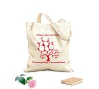 AILOONG Reusable Shopping Tote Bag Tree Natural Inscription Quote Words Wise 340g/m² thick fabric Customizable slogan
