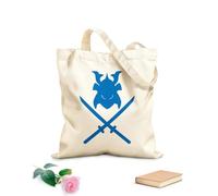 AILOONG Samurai Equipment s Office Swords Mask Katana Cotton Canvas Shopping Bag 340g/m² thick fabric Uses as a gift bag