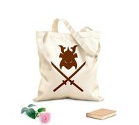 AILOONG Samurai Equipment s Office Swords Mask Katana Cotton Canvas Shopping Bag 340g/m² thick fabric Uses as a gift bag