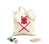 AILOONG Samurai Equipment s Office Swords Mask Katana Cotton Canvas Shopping Bag 340g/m² thick fabric Uses as a gift bag