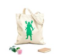 AILOONG Samurai Warrior Japan Sword Knight Armor Army Cotton Canvas Shopping Bag 340g/m² thick fabric Uses as a gift bag