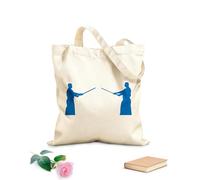 AILOONG Samurai Warriors Japan Asian Cotton Canvas Shopping Bag 340g/m² thick fabric Uses as a gift bag