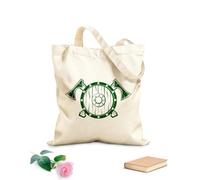 AILOONG Shield Axes Warriors Viking Weapons Man Cave Cotton Canvas Shopping Bag 340g/m² thick fabric Uses as a gift bag
