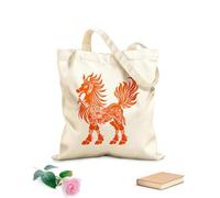 AILOONG silhouette kirin the mythical creature only Canvas Wine Gift Bag 340g/m² thick fabric Matches clothing