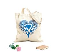 AILOONG silhouette of a tree with a heart in the middle Canvas Wine Gift Bag 340g/m² thick fabric Matches clothing