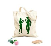 AILOONG Singers Artist Musical Performance Cotton Canvas Shopping Bag 340g/m² thick fabric Uses as a gift bag
