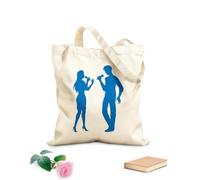 AILOONG Singers Artist Musical Performance Cotton Canvas Shopping Bag 340g/m² thick fabric Uses as a gift bag