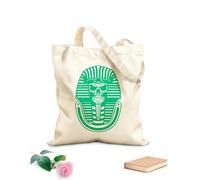 AILOONG Skeleton Pharaoh Skull Bones Ancient Egypt Unbleached Canvas Tote Bag 340g/m² thick fabric Uses as a tool bag