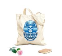 AILOONG Skeleton Pharaoh Skull Bones Ancient Egypt Unbleached Canvas Tote Bag 340g/m² thick fabric Uses as a tool bag