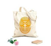 AILOONG Skeleton Pharaoh Skull Bones Ancient Egypt Unbleached Canvas Tote Bag 340g/m² thick fabric Uses as a tool bag