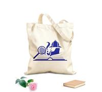AILOONG Sleuth Detective Loupe Fingerprint Open Book Canvas Tote Bag 340g/m² thick fabric Replaces school bag