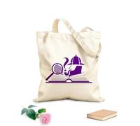 AILOONG Sleuth Detective Loupe Fingerprint Open Book Canvas Tote Bag 340g/m² thick fabric Replaces school bag