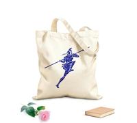 AILOONG Spartan Spear Sparta Medieval Warrior Cotton Canvas Shopping Bag 340g/m² thick fabric Uses as a gift bag