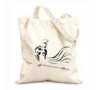 AILOONG Spartan Warrior Spear War Ancient Greece Cotton Canvas Shopping Bag 12 oz thick fabric Uses as a gift bag 25x30cm Small
