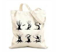 AILOONG Spooky Woodland Gothic Style Dead Tree Creepy Roots Cotton Canvas Shopping Bag 12 oz thick fabric Uses as a gift bag 25x30cm Small