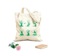 AILOONG Spooky Woodland Gothic Style Dead Tree Creepy Roots Cotton Canvas Shopping Bag 340g/m² thick fabric Uses as a gift bag
