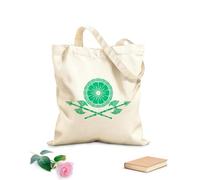AILOONG Symbol Viking Warriors Weapons Shield And Axes Cotton Canvas Shopping Bag 340g/m² thick fabric Uses as a gift bag