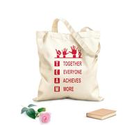 AILOONG Teamwork Company Culture Calico Women's Bags 340g/m² thick fabric Foldable