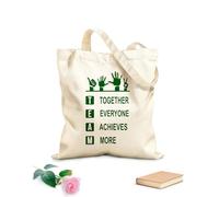 AILOONG Teamwork Company Culture Calico Women's Bags 340g/m² thick fabric Foldable