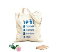 AILOONG Teamwork Company Culture Calico Women's Bags 340g/m² thick fabric Foldable