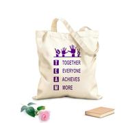 AILOONG Teamwork Company Culture Calico Women's Bags 340g/m² thick fabric Foldable