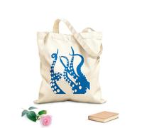 AILOONG Tentacles Octopus Kraken Marine Monster Cotton Canvas Shopping Bag 340g/m² thick fabric Uses as a gift bag