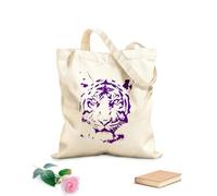AILOONG Tiger Face Animal Forest Jungle Canvas Wine Gift Bag 340g/m² thick fabric Matches clothing
