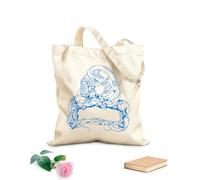 AILOONG Two Dragon Skull Snake Fighting Fantasy Lizard Canvas Tote Bag 340g/m² thick fabric Replaces school bag