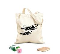 AILOONG Two Fighter Planes Calico Women's Bags 12 oz thick fabric Foldable 31x36cm Medium