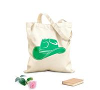 AILOONG Unbleached Canvas Tote Bag Cowboy Hat Texas Lone Star State 340g/m² thick fabric Uses as a tool bag