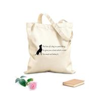 AILOONG Unbleached Canvas Tote Bag Dog Lover Puppy Pet Quote Positive Words Phrase 12 oz thick fabric Uses as a tool bag 25x30cm Small