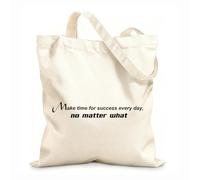 AILOONG Unbleached Canvas Tote Bag Famous Sign Phrase Mirror Saying Quote 12 oz thick fabric Uses as a tool bag 31x36cm Medium