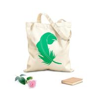 AILOONG Unbleached Canvas Tote Bag Feather Love Romantic Girl 340g/m² thick fabric Uses as a tool bag