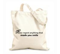 AILOONG Unbleached Canvas Tote Bag Help of Succeed Wise Words of Wisdom 12 oz thick fabric Uses as a tool bag 25x30cm Small
