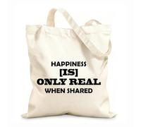 AILOONG Unbleached Canvas Tote Bag Inspirational Wise Help of Succeed Quotes Happiness 12 oz thick fabric Uses as a tool bag 35x40cm Large