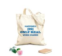 AILOONG Unbleached Canvas Tote Bag Inspirational Wise Help of Succeed Quotes Happiness 340g/m² thick fabric Uses as a tool bag