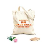 AILOONG Unbleached Canvas Tote Bag Inspirational Wise Help of Succeed Quotes Happiness 340g/m² thick fabric Uses as a tool bag