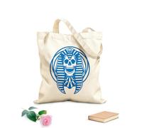 AILOONG Unbleached Canvas Tote Bag King Pharaoh Skull Bones Ancient Horror Egyptian 340g/m² thick fabric Uses as a tool bag