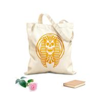 AILOONG Unbleached Canvas Tote Bag King Pharaoh Skull Bones Ancient Horror Egyptian 340g/m² thick fabric Uses as a tool bag