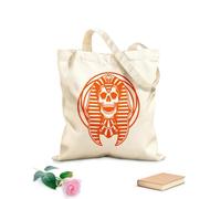 AILOONG Unbleached Canvas Tote Bag King Pharaoh Skull Bones Ancient Horror Egyptian 340g/m² thick fabric Uses as a tool bag