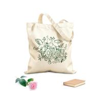 AILOONG Unbleached Canvas Tote Bag Love Birds Romance Home 340g/m² thick fabric Uses as a tool bag