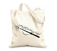 AILOONG Unbleached Canvas Tote Bag Make Today Is Magical Motivation Quote Magic Wand 12 oz thick fabric Uses as a tool bag 35x40cm Large