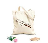 AILOONG Unbleached Canvas Tote Bag Make Today Is Magical Motivation Quote Magic Wand 340g/m² thick fabric Uses as a tool bag