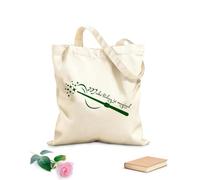 AILOONG Unbleached Canvas Tote Bag Make Today Is Magical Motivation Quote Magic Wand 340g/m² thick fabric Uses as a tool bag