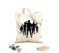 AILOONG Unbleached Canvas Tote Bag Military, Army, Marines: Navy Veterans and Heroes Supporting Our Troops 340g/m² thick fabric Uses as a tool bag