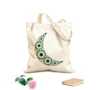 AILOONG Unbleached Canvas Tote Bag Moon Crescent Ornament Romantic Home 340g/m² thick fabric Uses as a tool bag