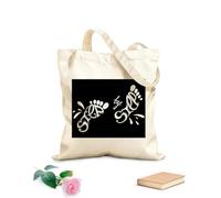 AILOONG Unbleached Canvas Tote Bag Poster with Phrase Words Step by Step 12 oz thick fabric Uses as a tool bag 31x36cm Medium