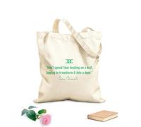AILOONG Unbleached Canvas Tote Bag Quote Inspiration Don’t Spend Time Beating On 340g/m² thick fabric Uses as a tool bag