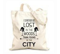 AILOONG Unbleached Canvas Tote Bag Quote Words Phrase Living Lettering 12 oz thick fabric Uses as a tool bag 25x30cm Small